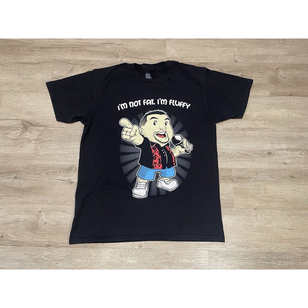 Fluffy Comedian Gabriel Iglesias Cartoon Men's Sz L T-Shirt Im Not Fat Im Fluffy